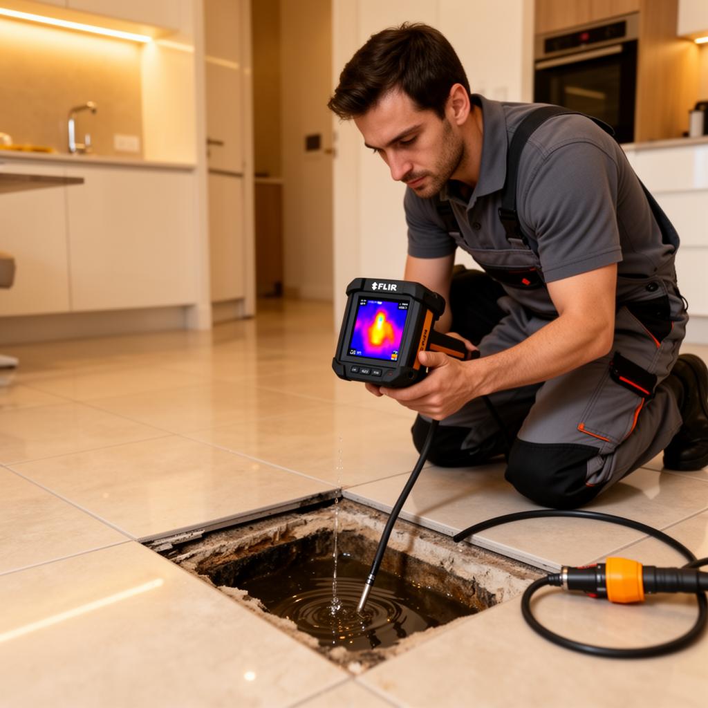 Détection de fuite Fuite invisible sous carrelage - Paris 15ème (75)