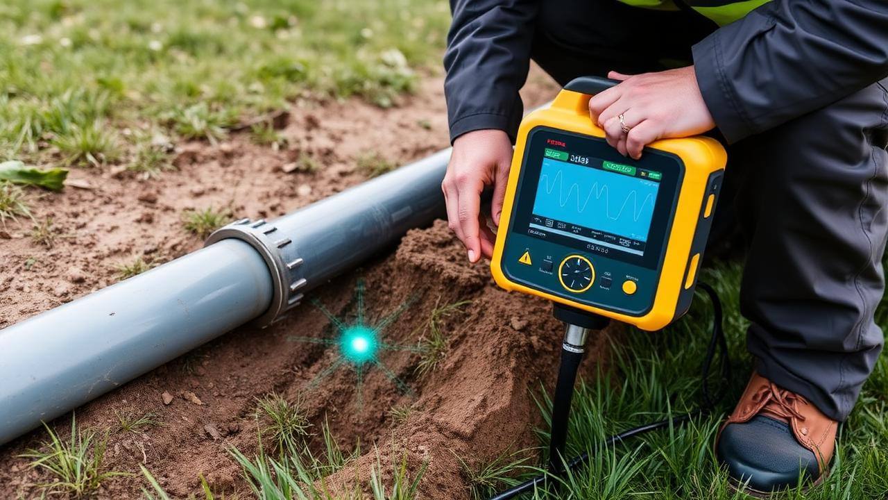 Détection par impulsion électrique sur plancher chauffant pour localiser un défaut
