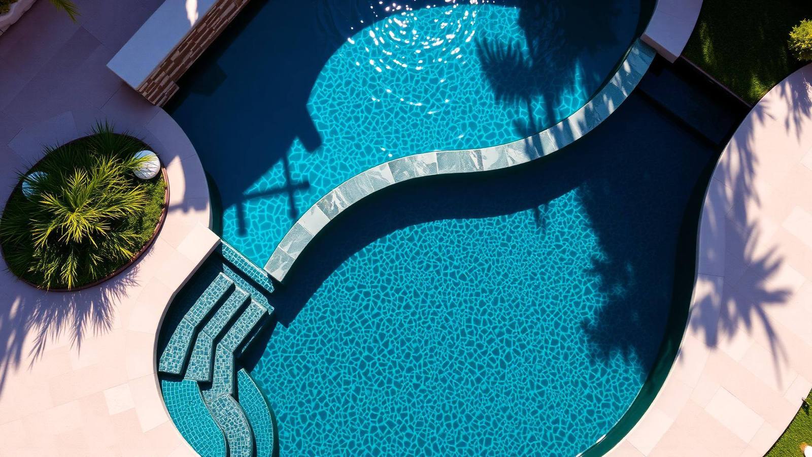 Piscine résidentielle vue aérienne